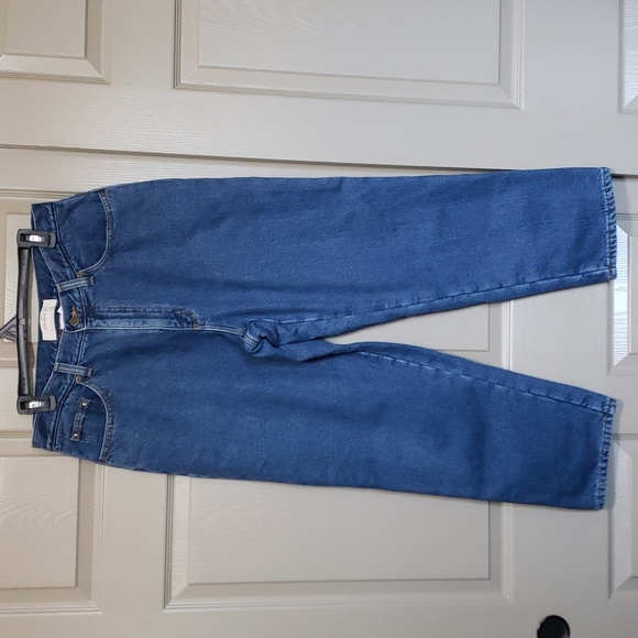 LL bean relaxed fits fleece lined jeans size 14 petite - Picture 1 of 5